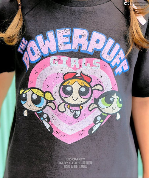 日本童裝 alc#652 x The Powerpuff Girls 短袖T恤  80-140cm 女童款 夏季 TOPS