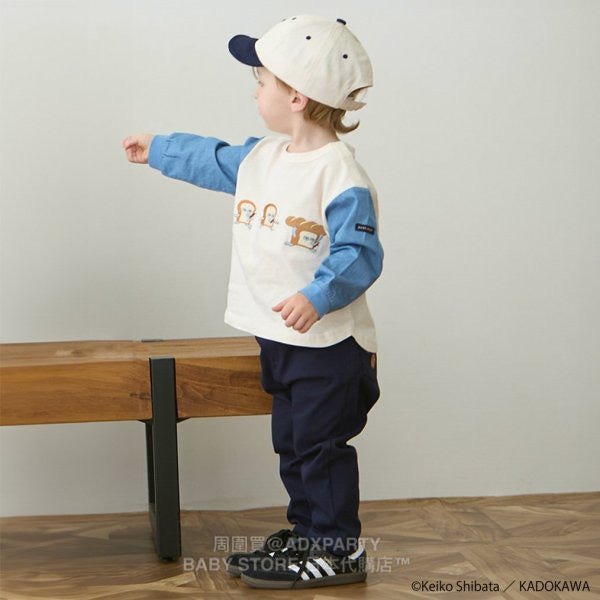 Japanese children's clothing pe#main x Bread Thief stretch casual pants 80-110cm boys' autumn PANTS