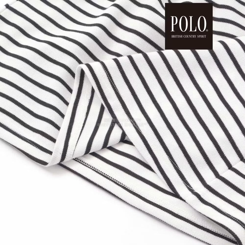 日本童裝  SLAP SLIP x POLO BCS 純色條紋領Polo連身裙 80-130cm 女童款 秋季 DRESSES