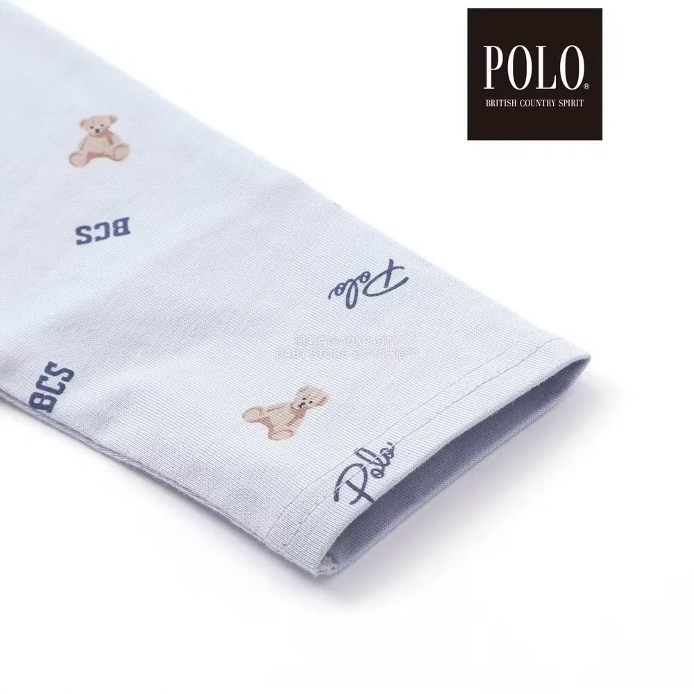 日本童裝  SLAP SLIP x POLO BCS 全印花上衣及刺繡小熊背心套裝 80-130cm 男童款/女童款 秋季 TOPS