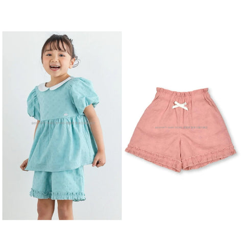 日本童裝 SLAP SL1P  下襬褶皺花邊蕾絲短褲 90-140cm 女童款 夏季 PANTS