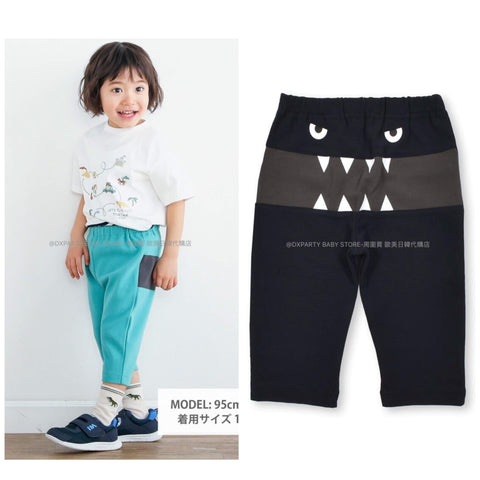 日本童裝 SLAP SL1P  怪獸圖案5.5分褲 80-120cm 男童款 夏季 PANTS