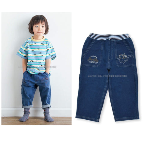 日本童裝 SLAP SL1P  7分牛仔長褲 80-130cm 男童款 夏季 PANTS