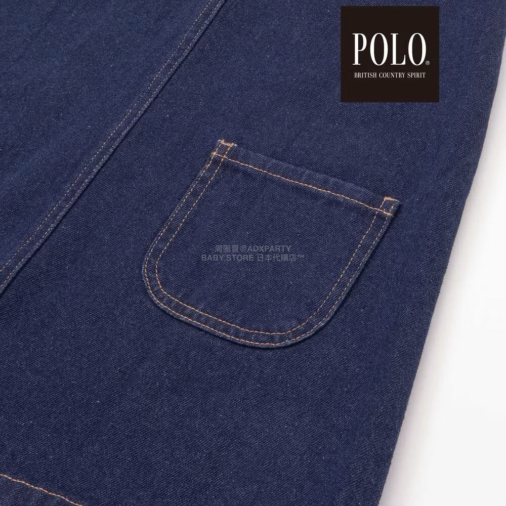 日本童裝  SLAP SLIP x POLO BCS 胸袋牛仔背帶裙 80-130cm 女童款 秋季 DRESSES