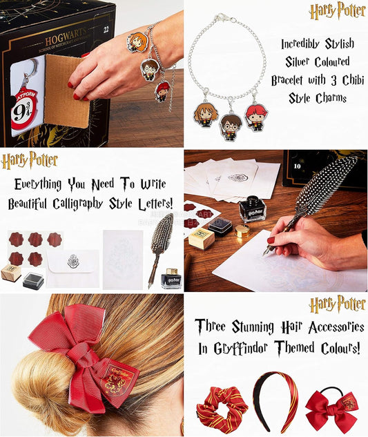 英美直送 Harry Potter Stationery Socks & Accessories聖誕倒數日曆 兒童款 聖誕快樂特輯 聖誕倒數日曆A 滿$900可加$25免運 Christmas Advent Calendars 2025