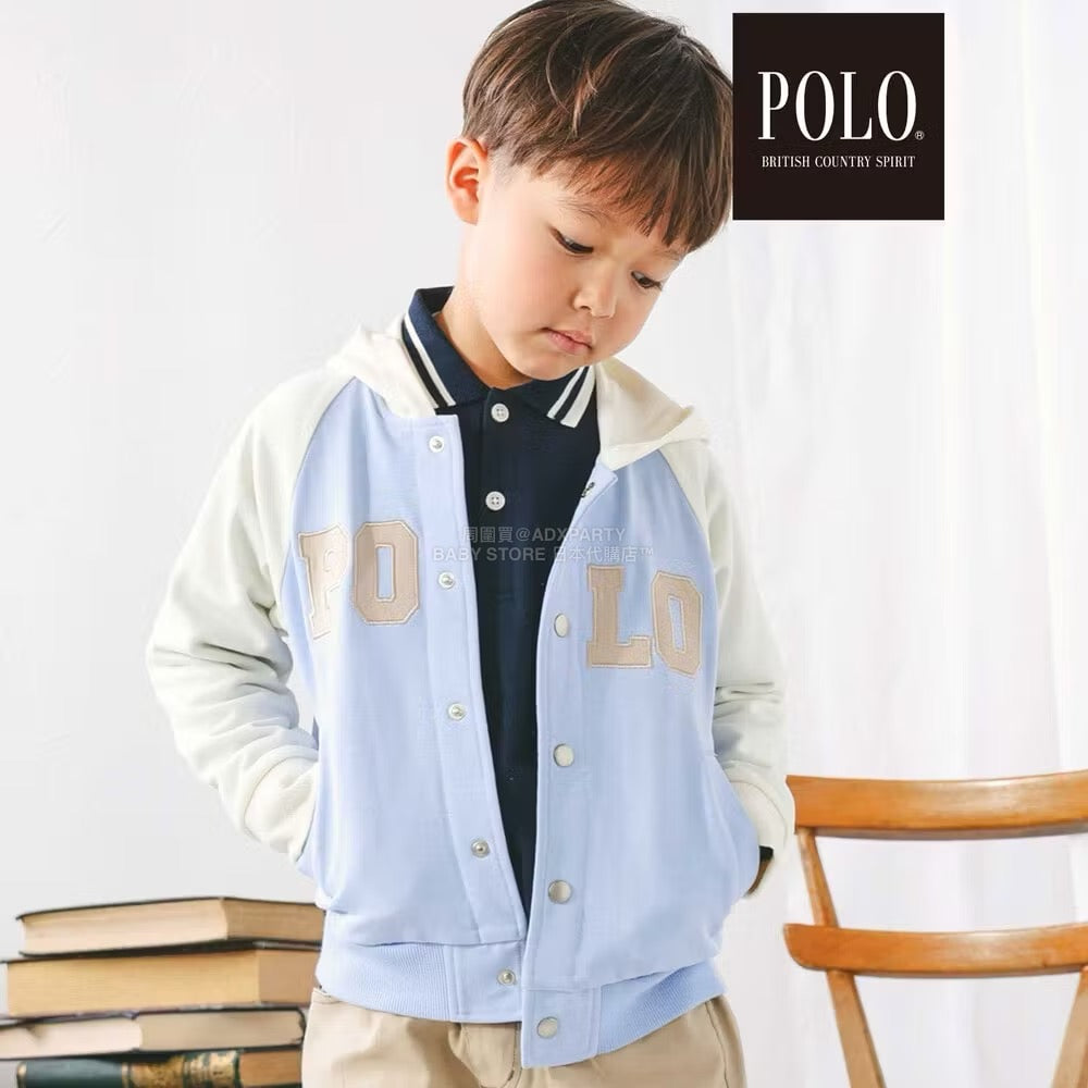 日本童裝  SLAP SLIP x POLO BCS 連帽刺繡logo外套 80-130cm 男童款/女童款 秋季 OUTERWEAR
