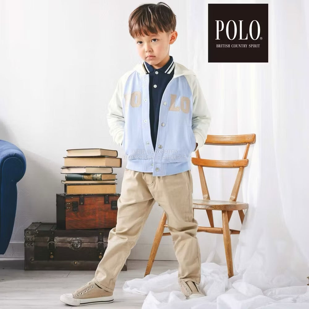 日本童裝  SLAP SLIP x POLO BCS 連帽刺繡logo外套 80-130cm 男童款/女童款 秋季 OUTERWEAR