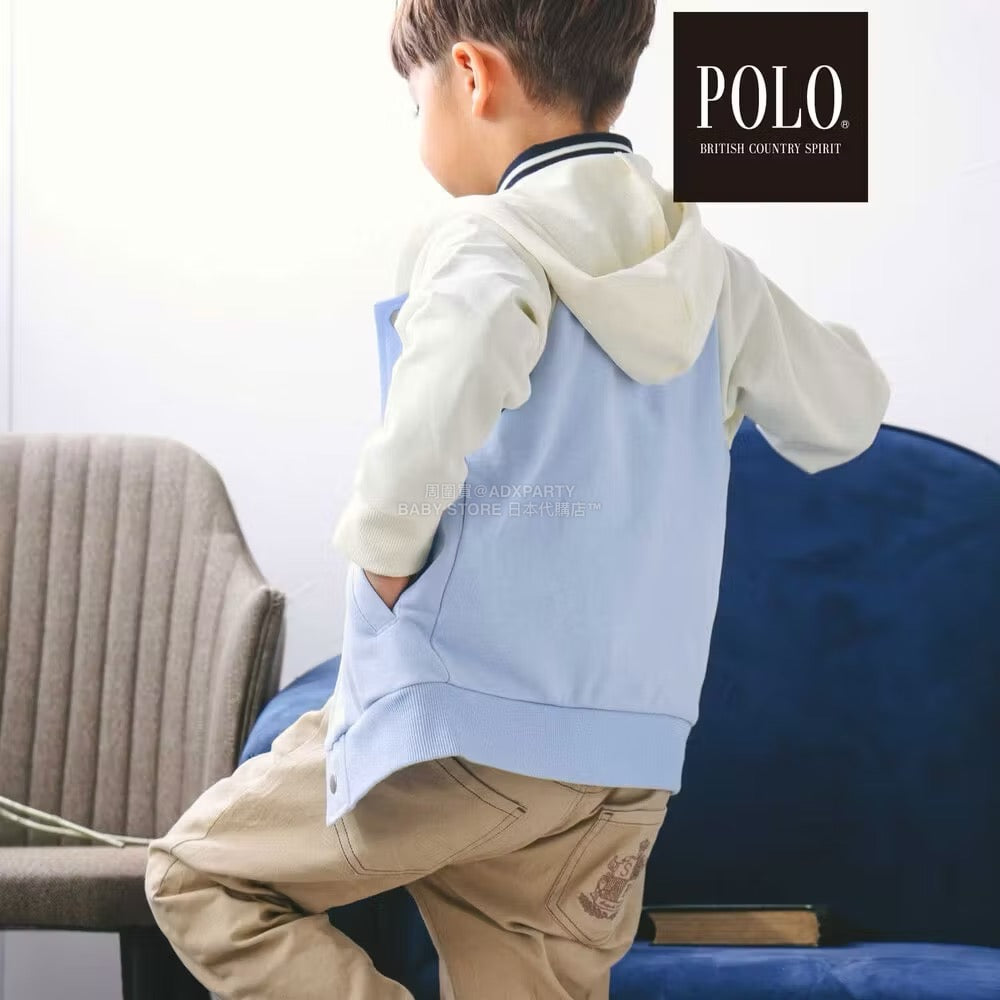 日本童裝  SLAP SLIP x POLO BCS 連帽刺繡logo外套 80-130cm 男童款/女童款 秋季 OUTERWEAR