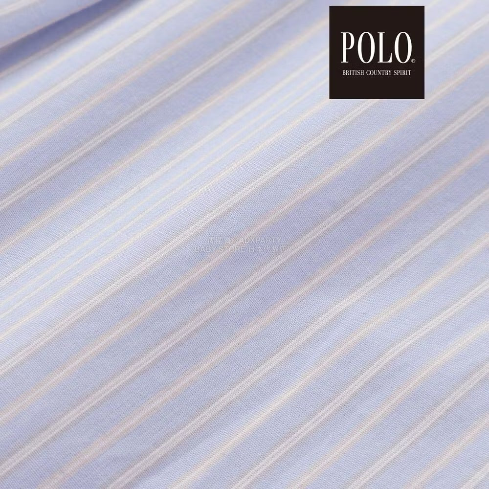 日本童裝  SLAP SLIP x POLO BCS 雙色條紋領口袖口襯衫 80-130cm 男童款/女童款 秋季 TOPS