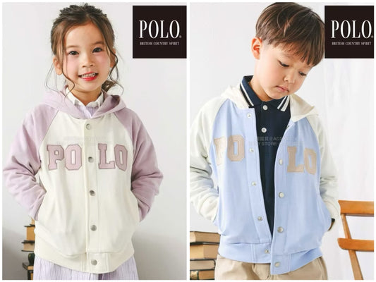 日本童裝  SLAP SLIP x POLO BCS 連帽刺繡logo外套 80-130cm 男童款/女童款 秋季 OUTERWEAR
