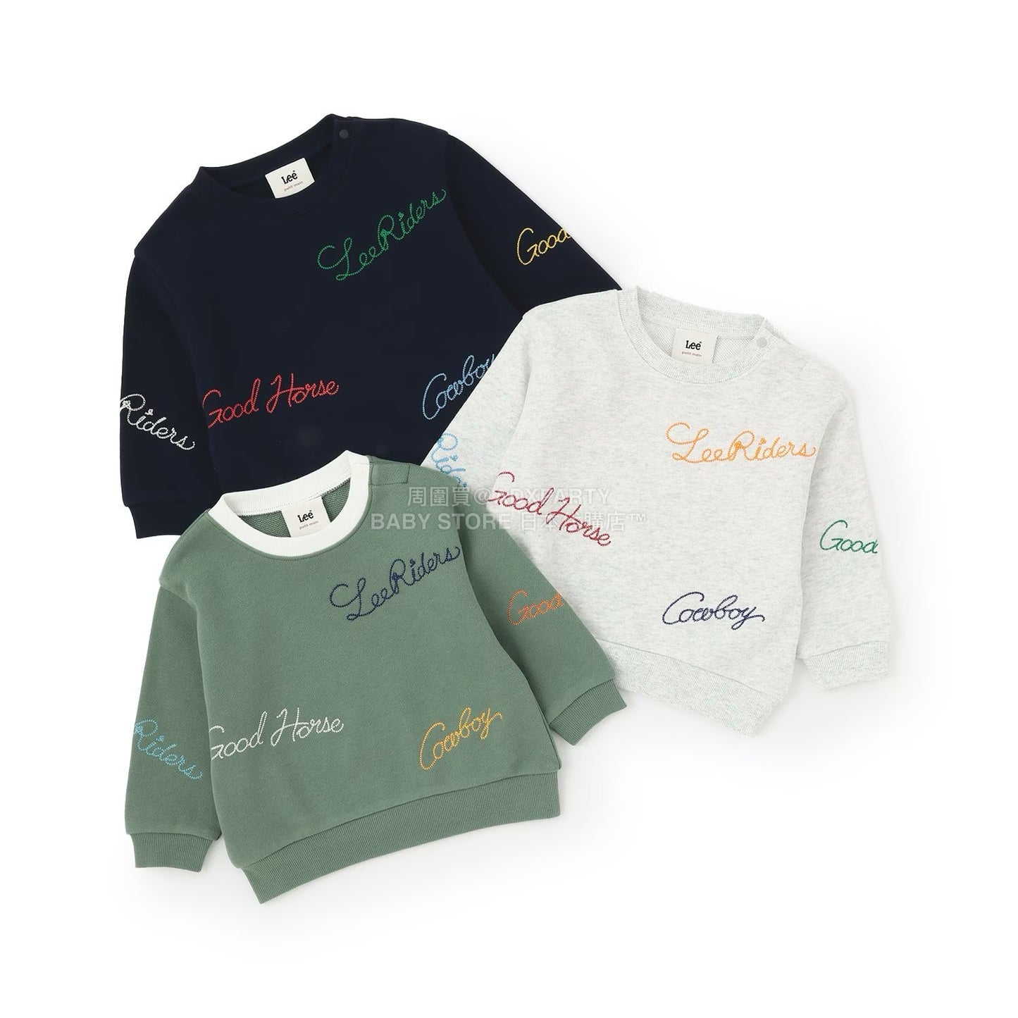 日本童裝 pe#main x Lee 刺繡衛衣 80-130cm 男童款/女童款 秋季 TOPS