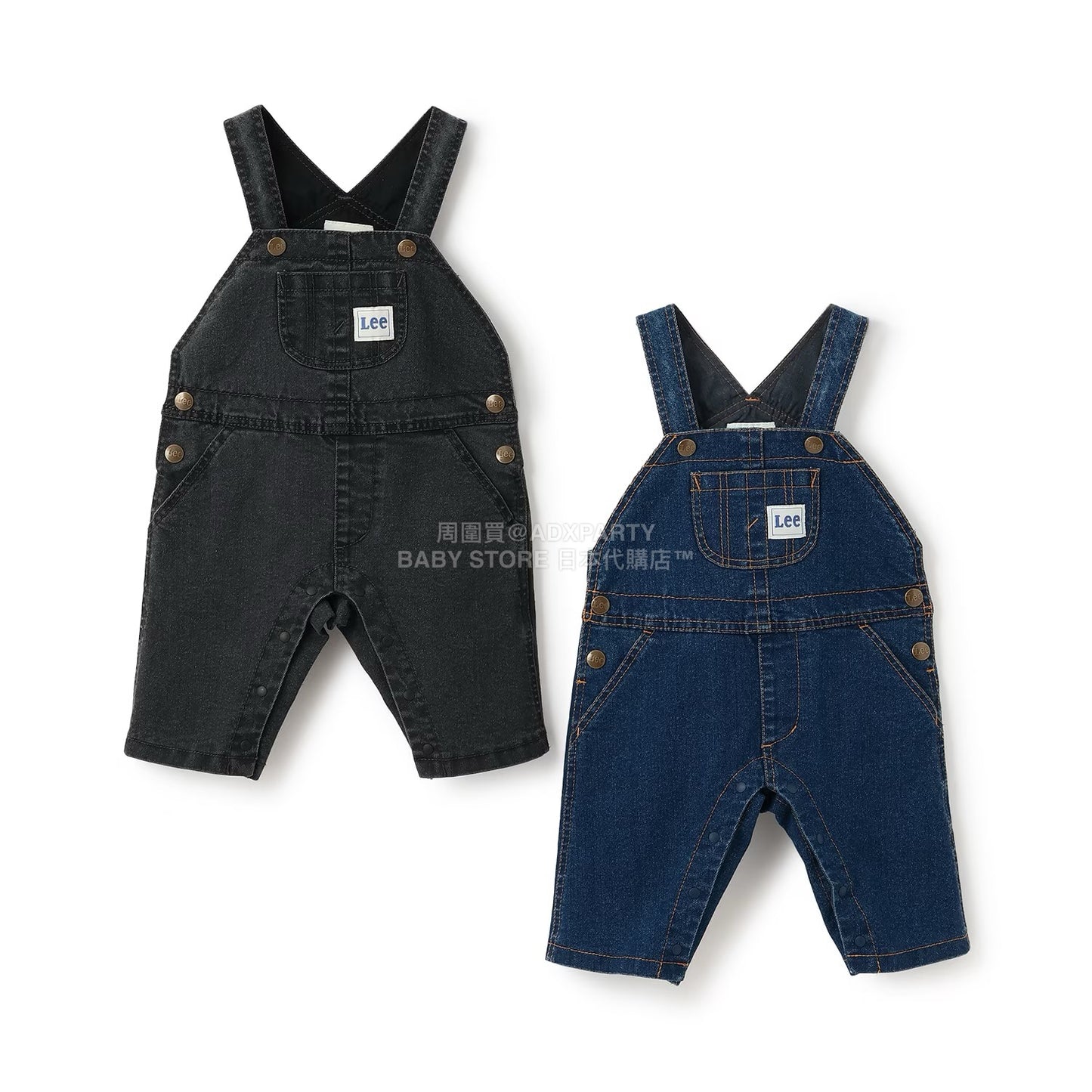 日本童裝 pe#main x Lee 牛仔背帶褲 70-80cm 男童款 初生嬰兒 秋季 Jumpsuit
