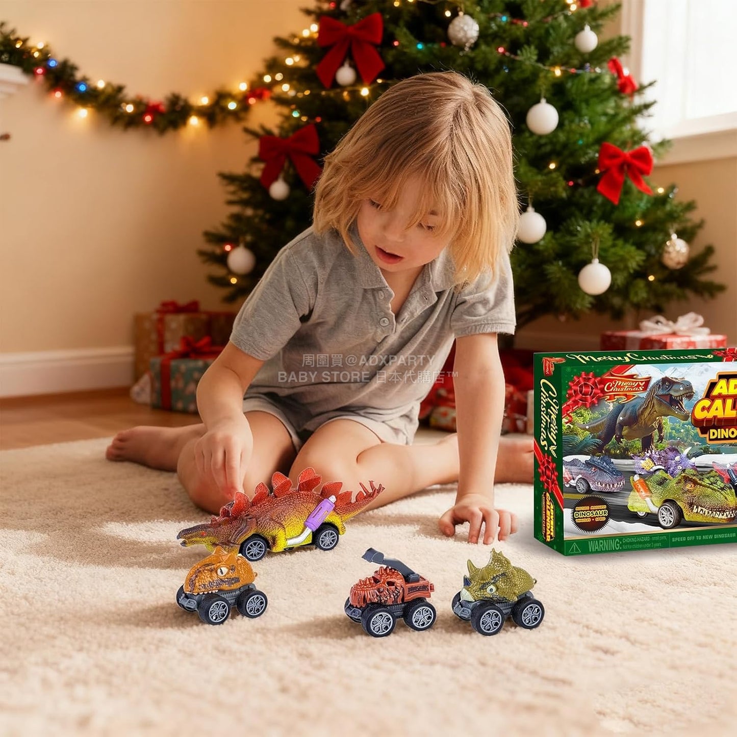 英美直送 Dinosaur Pull Back Cars 回力車 聖誕倒數日曆 兒童款 聖誕快樂特輯 聖誕倒數日曆A 不參與$900免運 滿$900可加$25免運 Christmas Advent Calendars 2025
