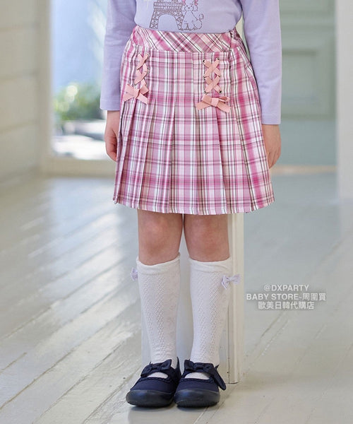 日本童裝 aF#a325 格仔百摺裙 110-160cm 女童款 春夏季 SKIRTS