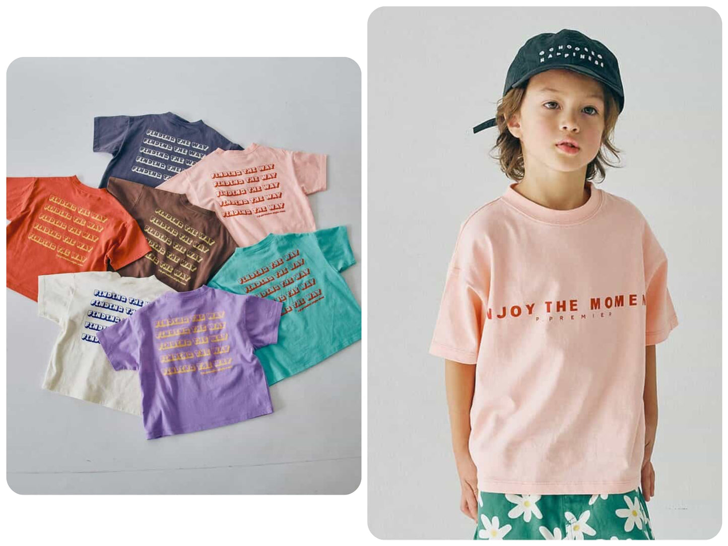 Japanese children's clothing p.prem#r letter print T-shirt 80-140cm boys/girls summer TOPS