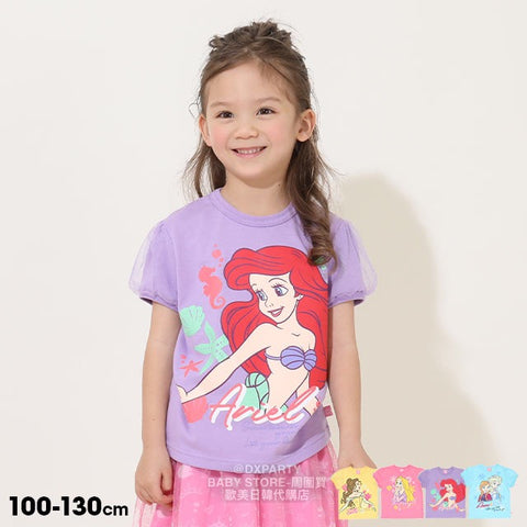 日本童裝 BDL x  Disney Princess 泡泡袖上衣 100-130cm 女童款 夏季 TOPS