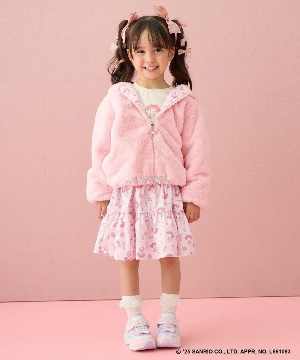 日本童裝 aF#a325 x Sanrio My Melody&Kuromi印花短裙 100-150cm 女童款 秋季 SKIRTS
