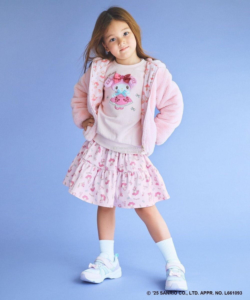 日本童裝 aF#a325 x Sanrio My Melody&Kuromi印花短裙 100-150cm 女童款 秋季 SKIRTS
