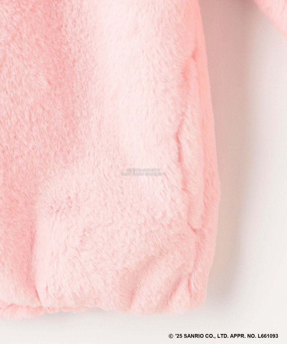 日本童裝 aF#a325 x Sanrio My Melody&Kuromi毛毛外套 100-150cm 女童款 秋季 OUTERWEAR
