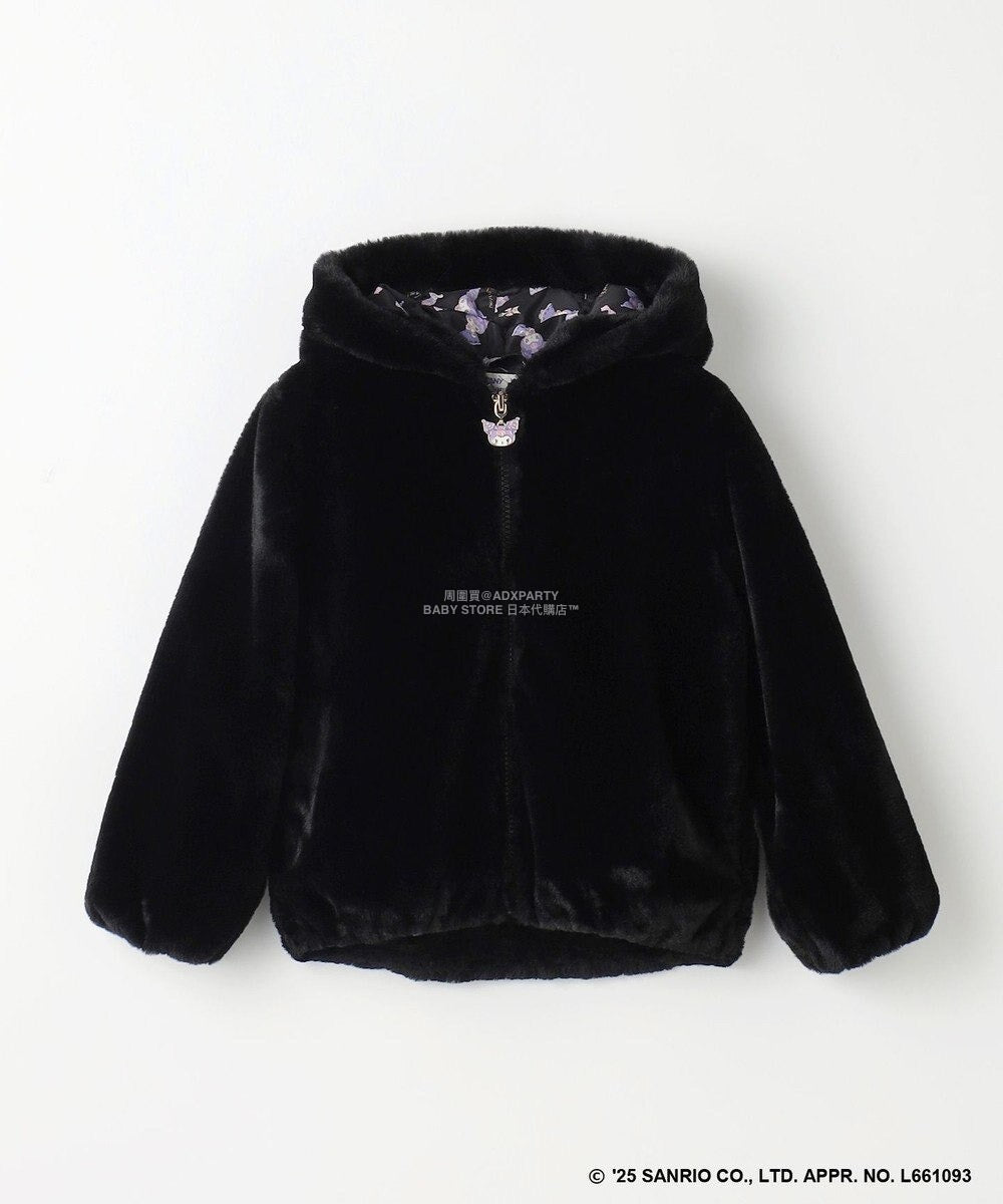 日本童裝 aF#a325 x Sanrio My Melody&Kuromi毛毛外套 100-150cm 女童款 秋季 OUTERWEAR