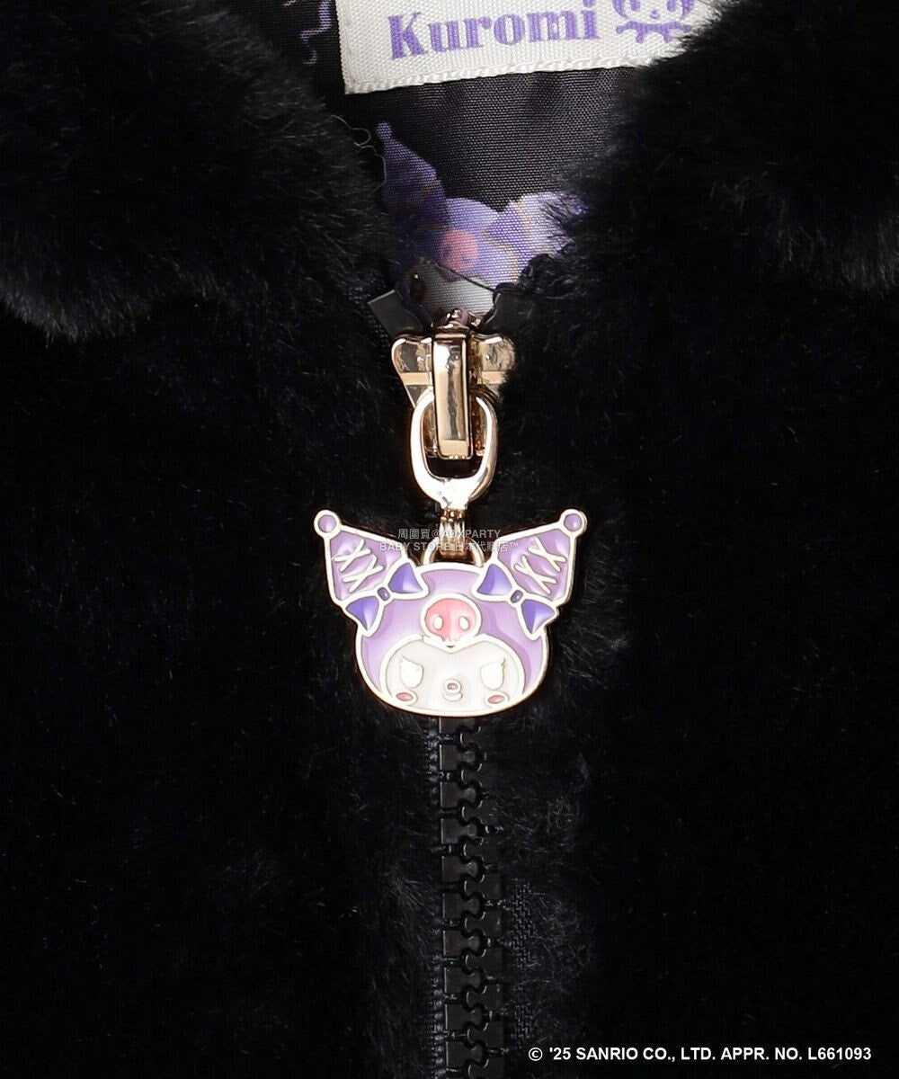 日本童裝 aF#a325 x Sanrio My Melody&Kuromi毛毛外套 100-150cm 女童款 秋季 OUTERWEAR