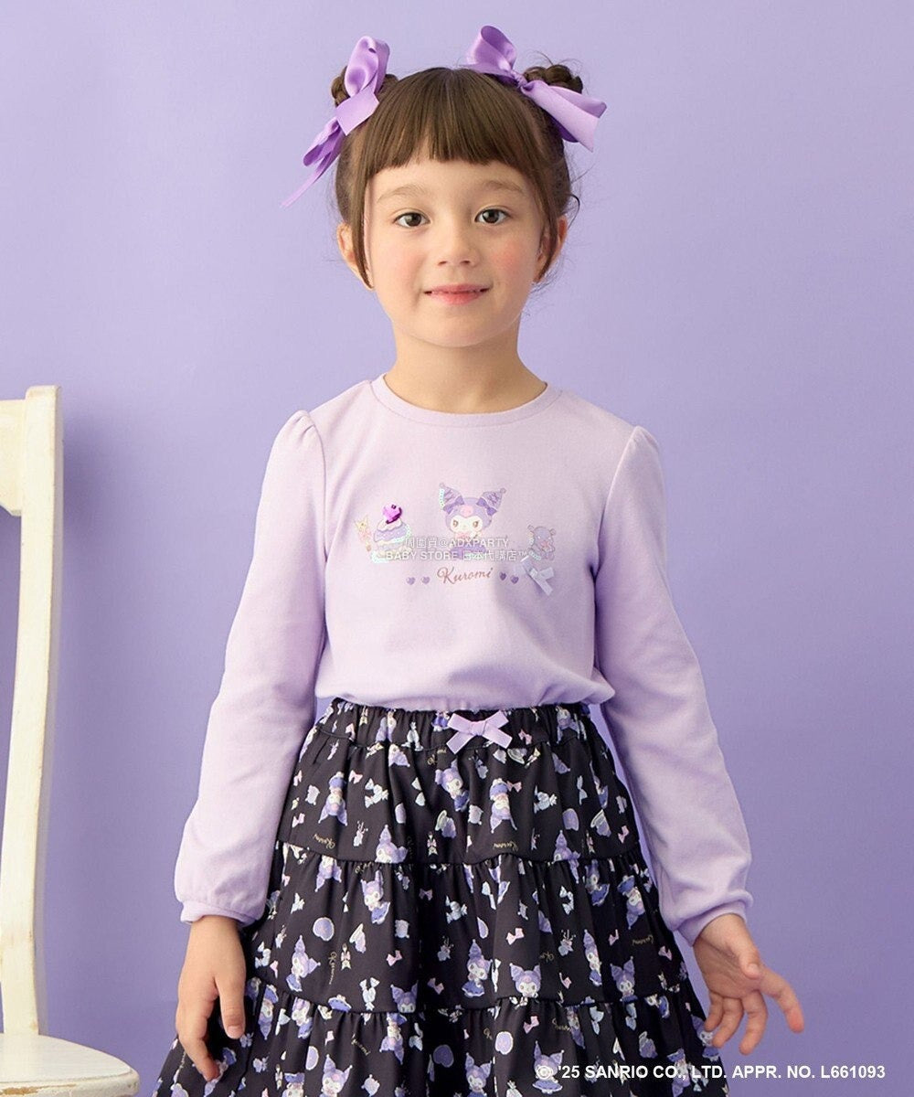 日本童裝 aF#a325 x Sanrio My Melody&Kuromi印花上衣 90-150cm 女童款 秋季 TOPS