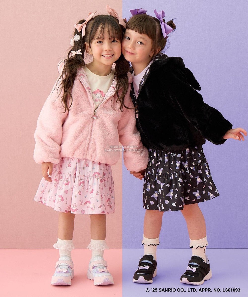 日本童裝 aF#a325 x Sanrio My Melody&Kuromi印花短裙 100-150cm 女童款 秋季 SKIRTS