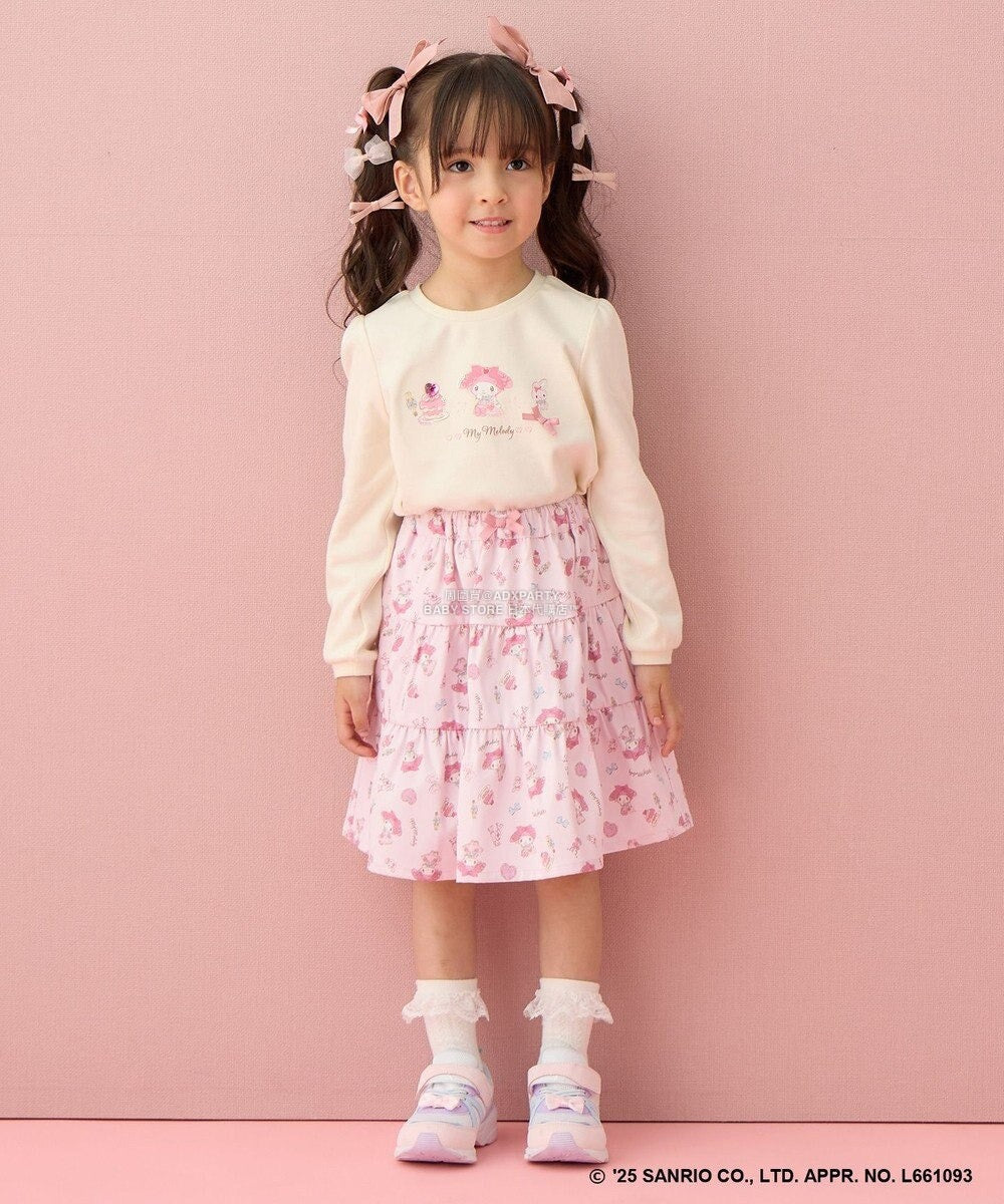 日本童裝 aF#a325 x Sanrio My Melody&Kuromi印花上衣 90-150cm 女童款 秋季 TOPS