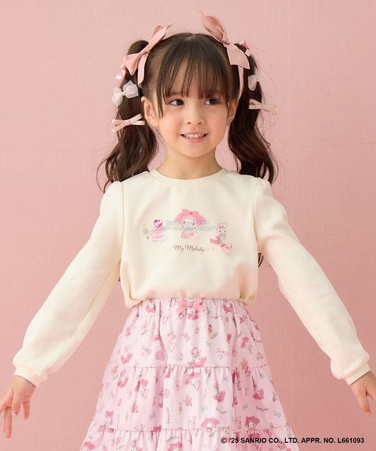 日本童裝 aF#a325 x Sanrio My Melody&Kuromi印花上衣 90-150cm 女童款 秋季 TOPS