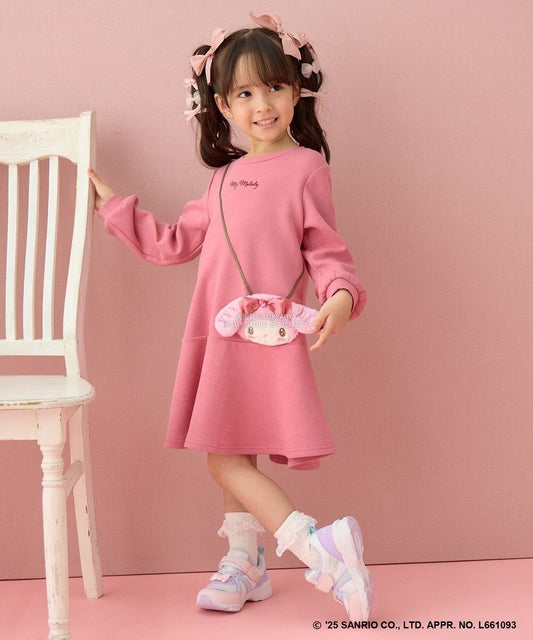 日本童裝 aF#a325 x Sanrio My Melody&Kuromi可愛連身裙 90-140cm 女童款 秋季 DRESSES