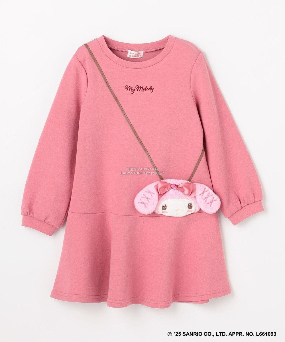 日本童裝 aF#a325 x Sanrio My Melody&Kuromi可愛連身裙 90-140cm 女童款 秋季 DRESSES