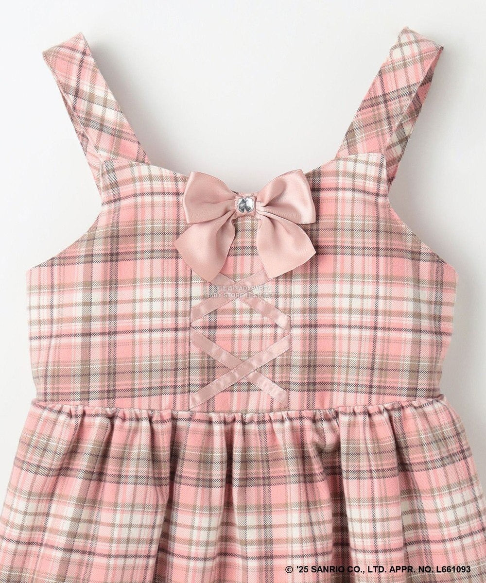 日本童裝 aF#a325 x Sanrio My Melody&Kuromi吊帶連身裙 110-150cm 女童款 秋季 DRESSES