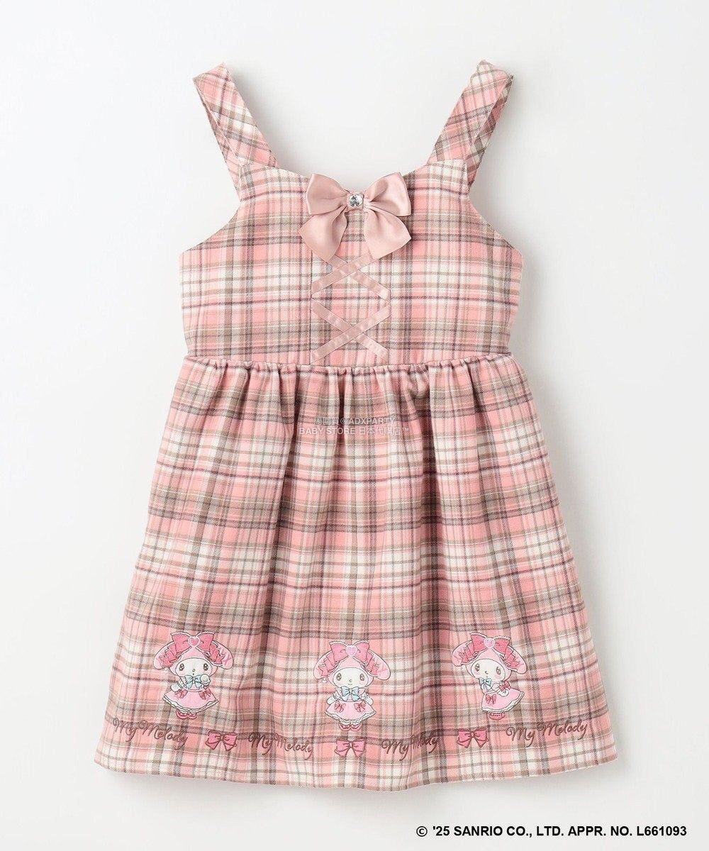 日本童裝 aF#a325 x Sanrio My Melody&Kuromi吊帶連身裙 110-150cm 女童款 秋季 DRESSES