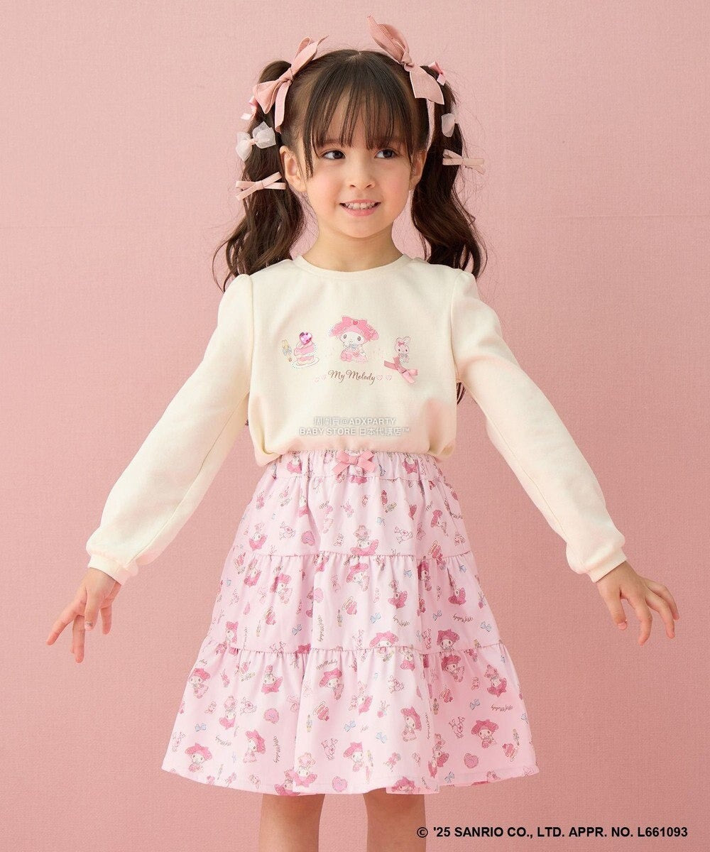 日本童裝 aF#a325 x Sanrio My Melody&Kuromi印花短裙 100-150cm 女童款 秋季 SKIRTS