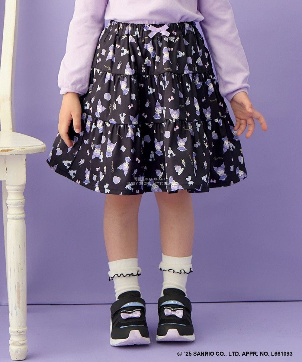 日本童裝 aF#a325 x Sanrio My Melody&Kuromi印花短裙 100-150cm 女童款 秋季 SKIRTS