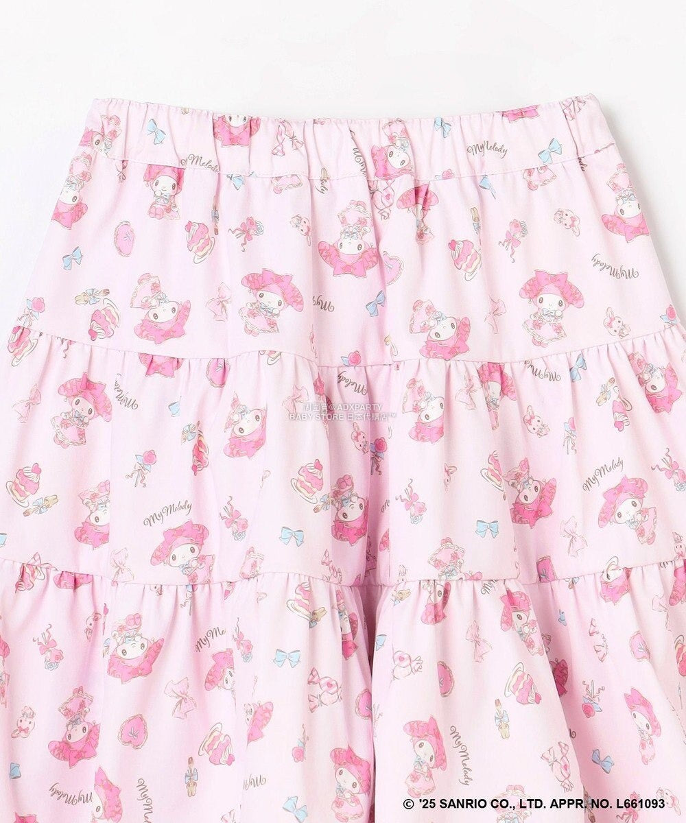 日本童裝 aF#a325 x Sanrio My Melody&Kuromi印花短裙 100-150cm 女童款 秋季 SKIRTS
