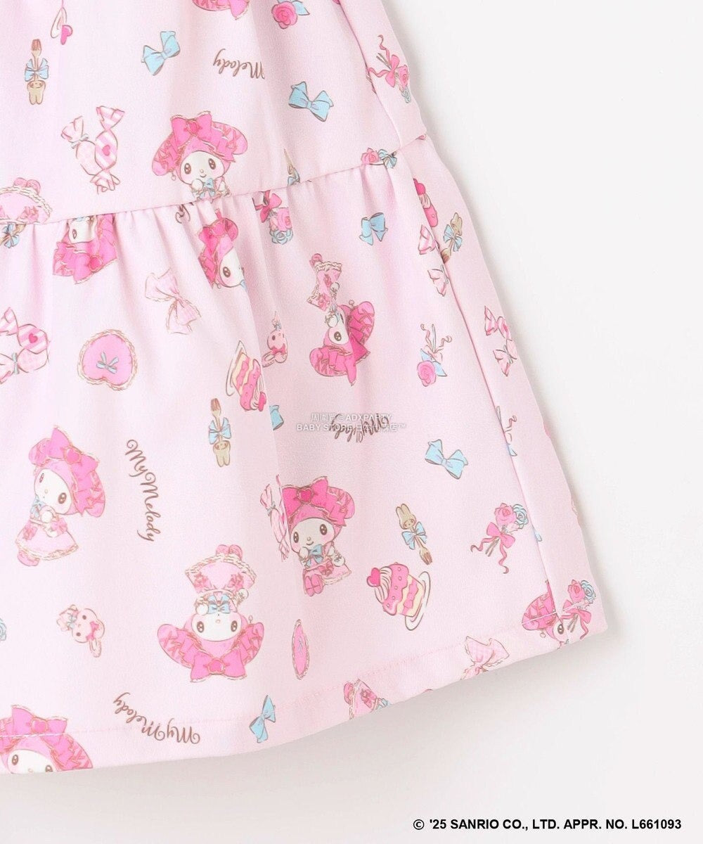 日本童裝 aF#a325 x Sanrio My Melody&Kuromi印花短裙 100-150cm 女童款 秋季 SKIRTS