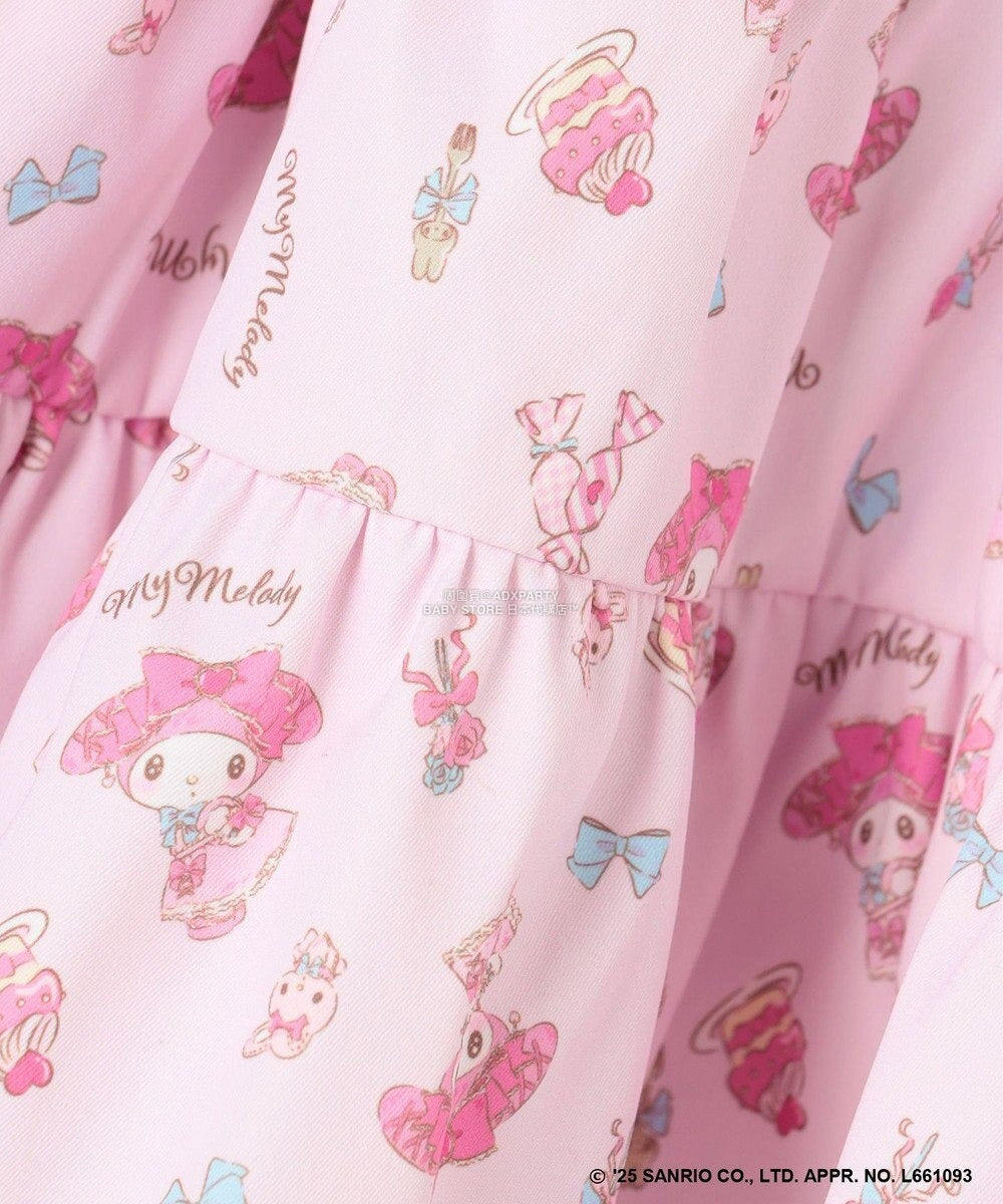 日本童裝 aF#a325 x Sanrio My Melody&Kuromi印花短裙 100-150cm 女童款 秋季 SKIRTS
