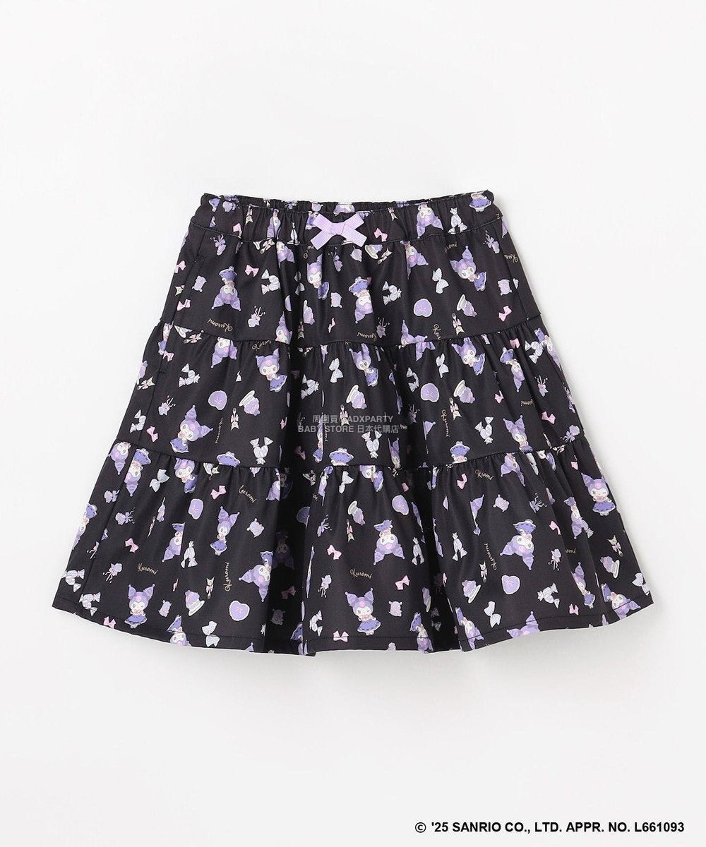日本童裝 aF#a325 x Sanrio My Melody&Kuromi印花短裙 100-150cm 女童款 秋季 SKIRTS