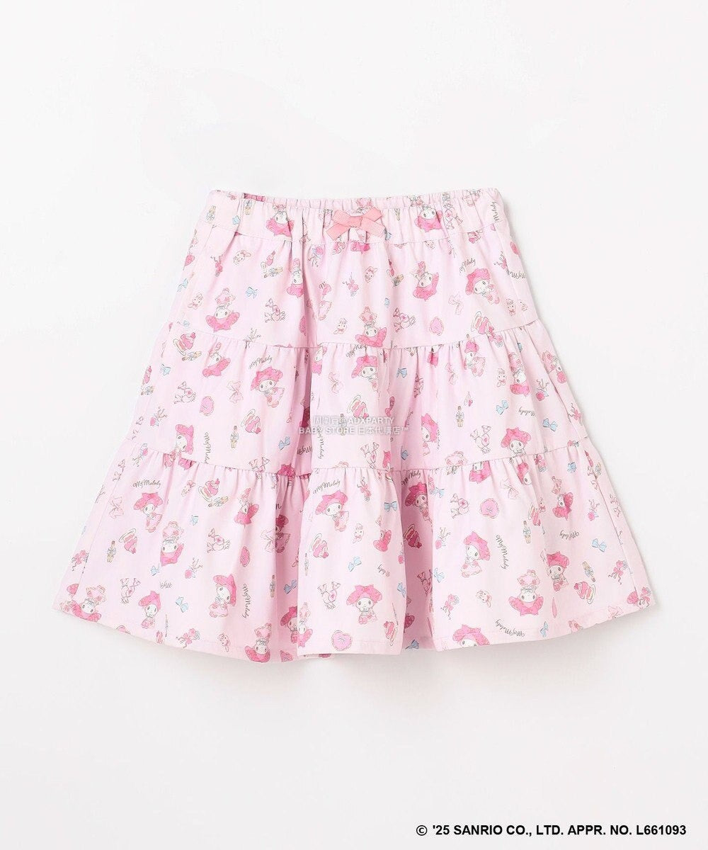 日本童裝 aF#a325 x Sanrio My Melody&Kuromi印花短裙 100-150cm 女童款 秋季 SKIRTS