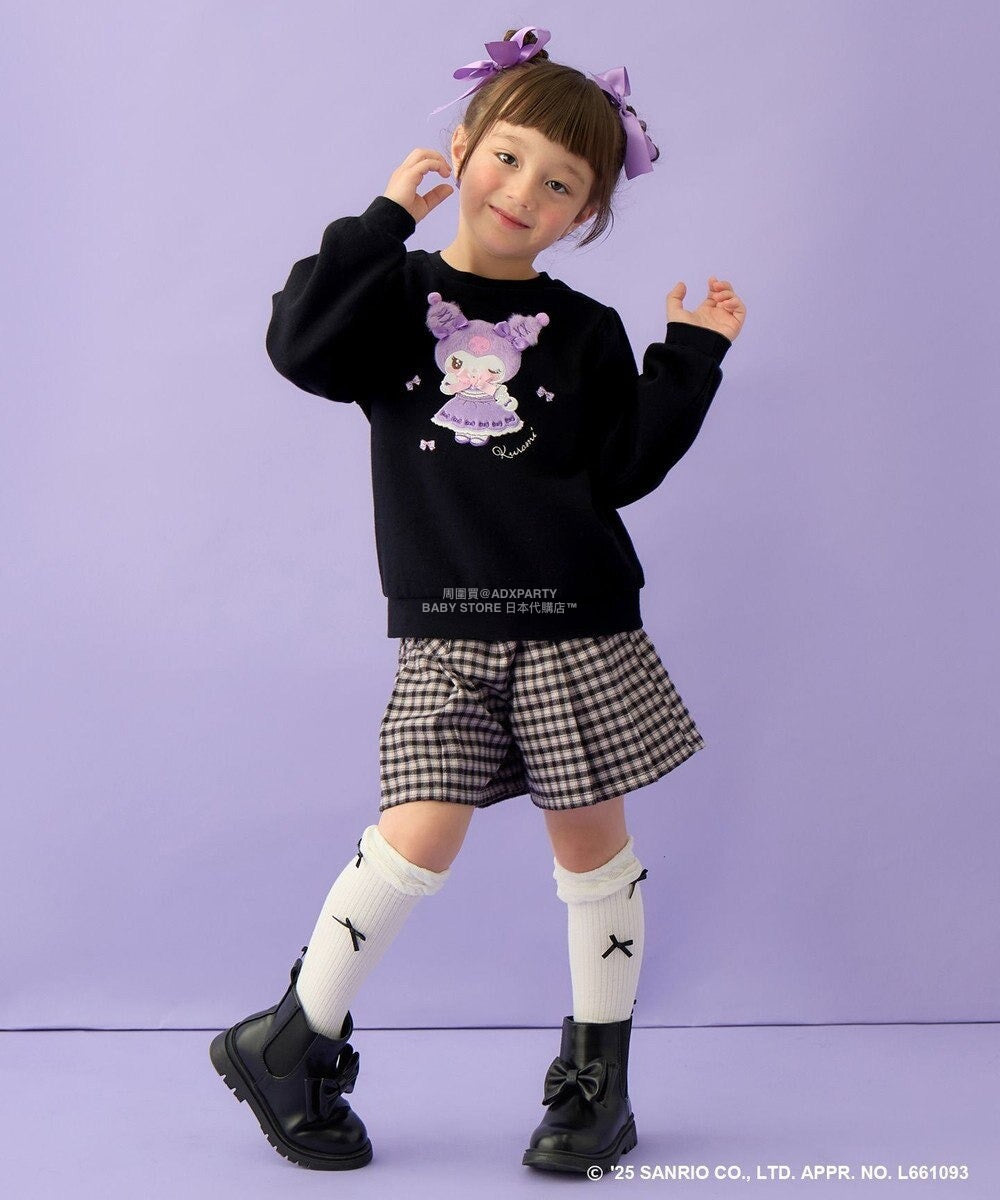 日本童裝 aF#a325 x Sanrio My Melody&Kuromi衛衣 90-150cm 女童款 秋季 TOPS