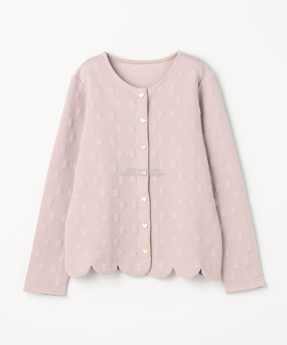 日本童裝 aF#a325 蝴蝶結提花外套 110-160cm 女童款 秋季 OUTERWEAR