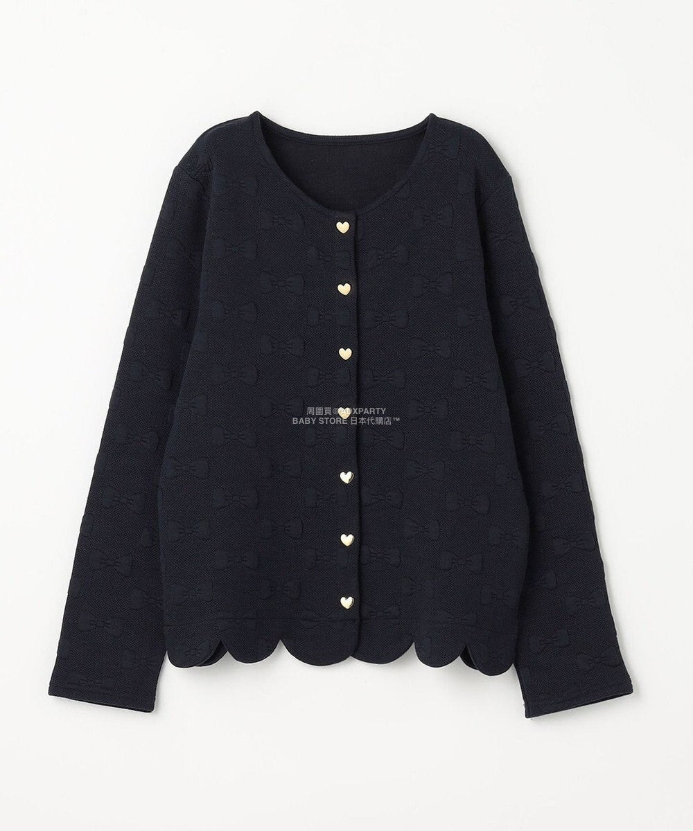 日本童裝 aF#a325 蝴蝶結提花外套 110-160cm 女童款 秋季 OUTERWEAR