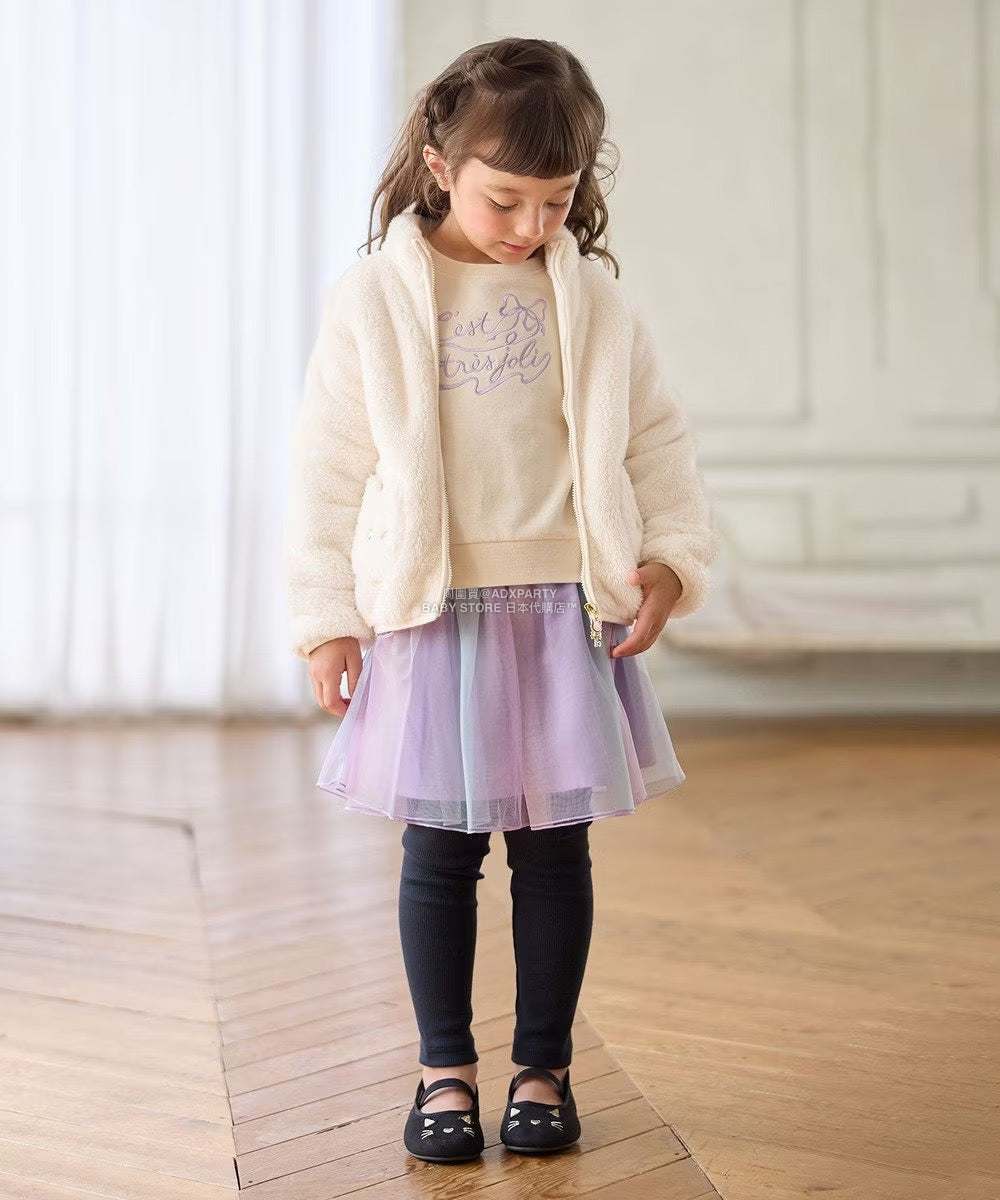日本童裝 aF#a325 假兩件網紗裙連褲 90-140cm 女童款 秋季 SKIRTS PANTS