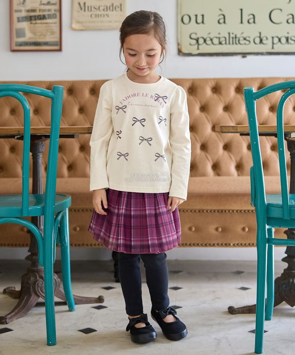 日本童裝 aF#a325 假兩件網紗裙連褲 90-140cm 女童款 秋季 SKIRTS PANTS