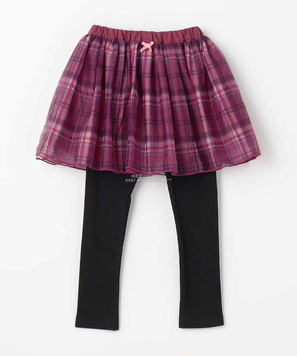 日本童裝 aF#a325 假兩件網紗裙連褲 90-140cm 女童款 秋季 SKIRTS PANTS