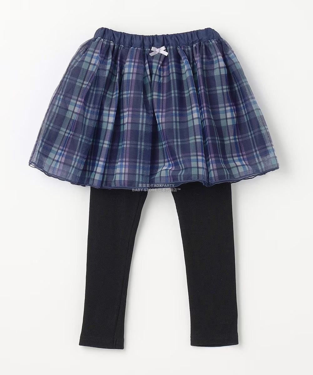 日本童裝 aF#a325 假兩件網紗裙連褲 90-140cm 女童款 秋季 SKIRTS PANTS