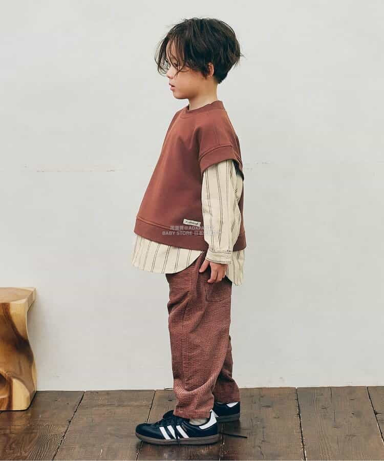 日本童裝 p.premier 假兩件拼接上衣 80-140cm 男童款 秋季 TOPS