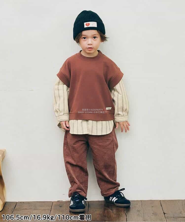 日本童裝 p.premier 假兩件拼接上衣 80-140cm 男童款 秋季 TOPS