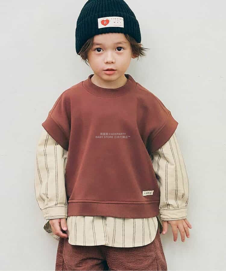 日本童裝 p.premier 假兩件拼接上衣 80-140cm 男童款 秋季 TOPS